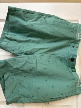 J. Crew Mint Green Anchor Print Shorts